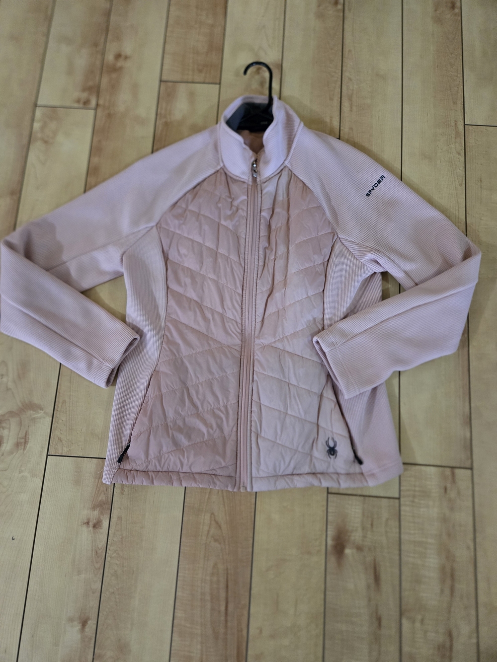 Spyder Women's Pale Pink Quilted Hybrid Jacket